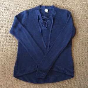 J Crew Tie Neck Sweater